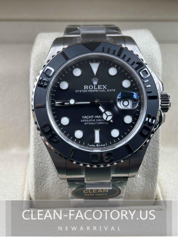 Clean Factory Rolex Yacht Master Titanium 226627 42mm Black Dial Best ...