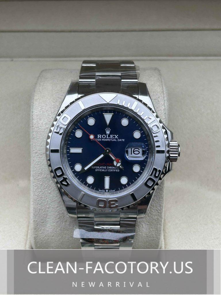 Clean Factory Rolex Yacht Master 126622 40mm Blue Dial, Platinum Bezel ...