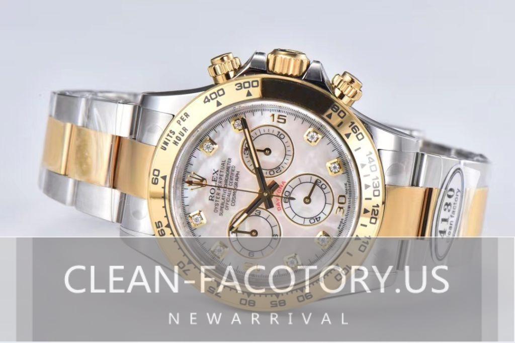 Evaluating Clean Factory Rolex Daytona Gold Case Mother-of-Pearl ...