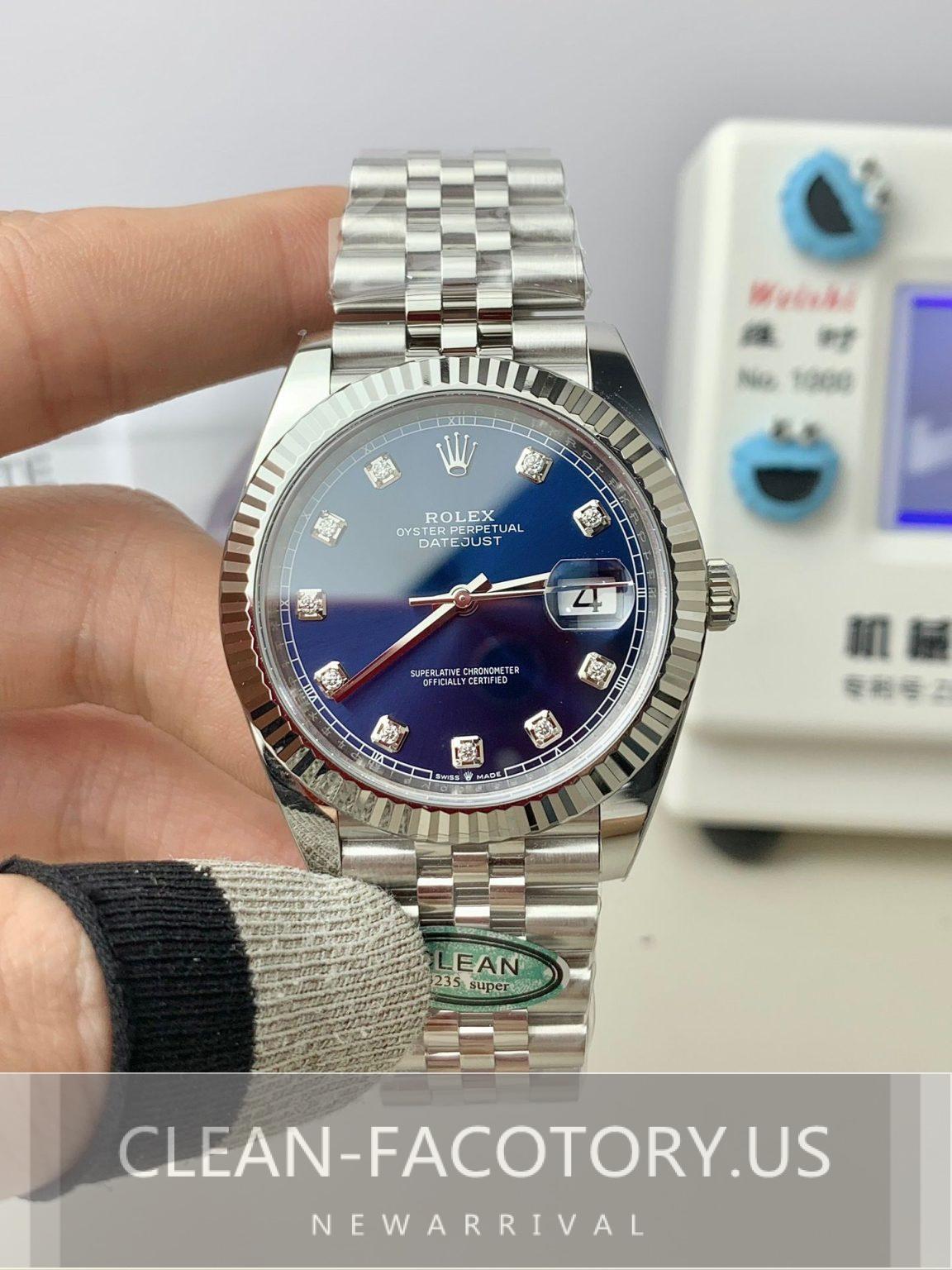 Unveiling the Elegance: Clean Factory Rolex Datejust 41mm Jubilee Blue ...