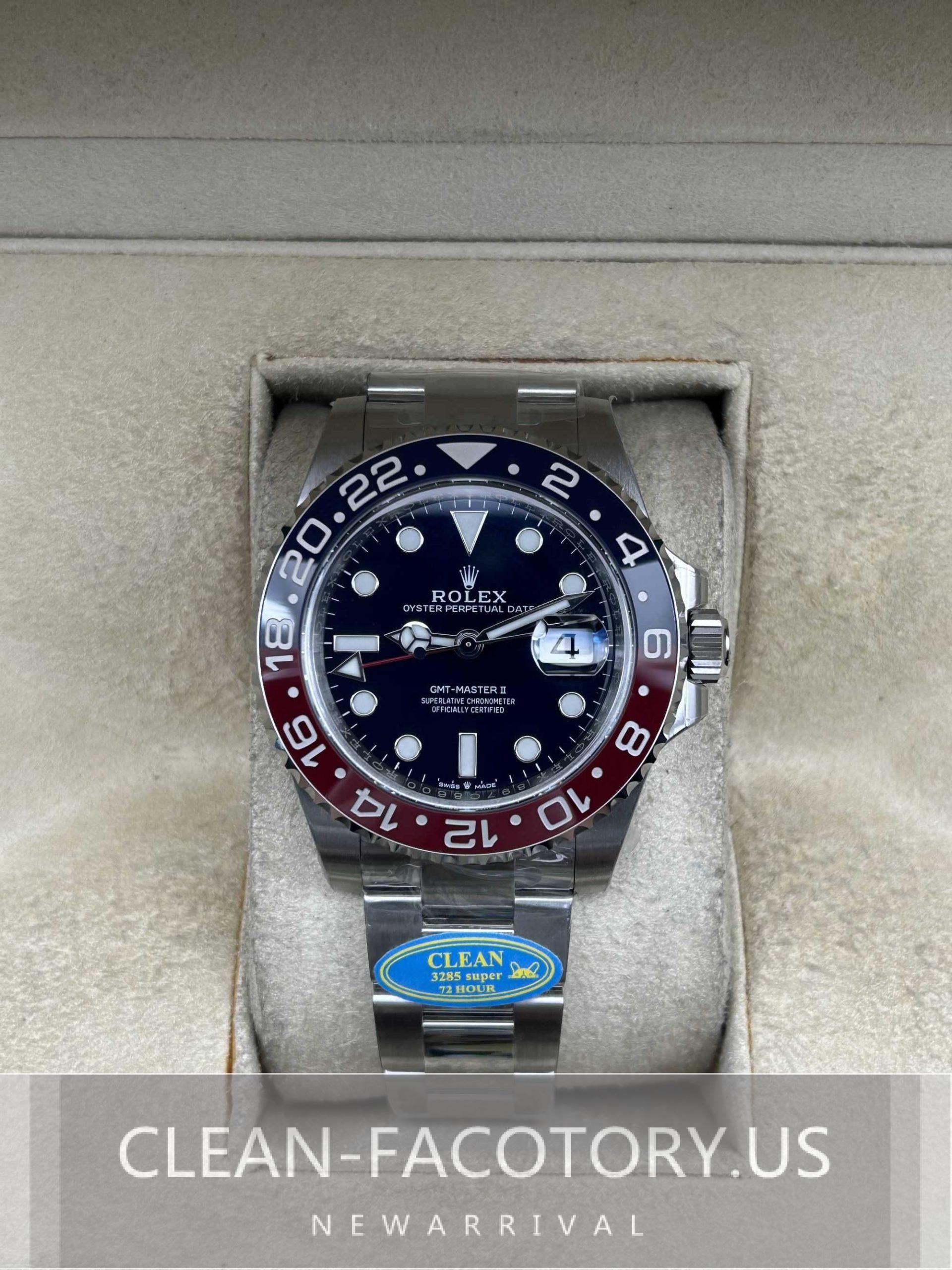 Clean Factory Rolex GMT Master II 126719BLRO Oyster Blue Dial, “Pepsi ...
