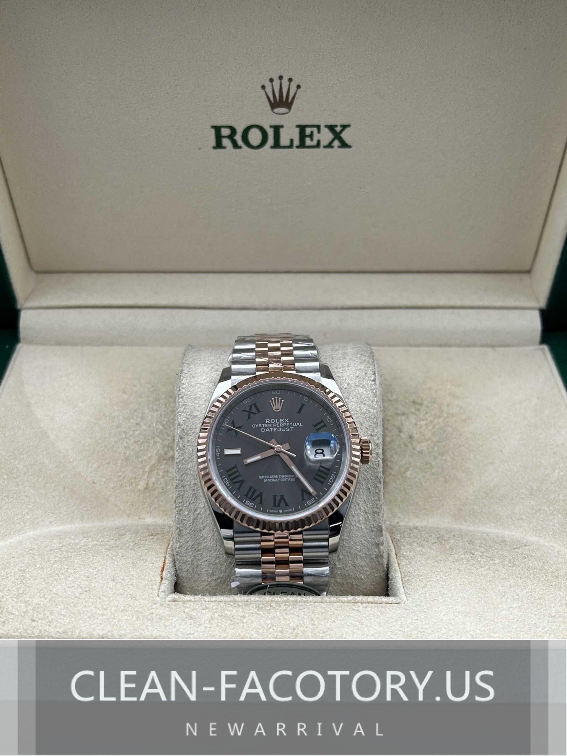 CLean Datejust Two-Tone Rose Gold