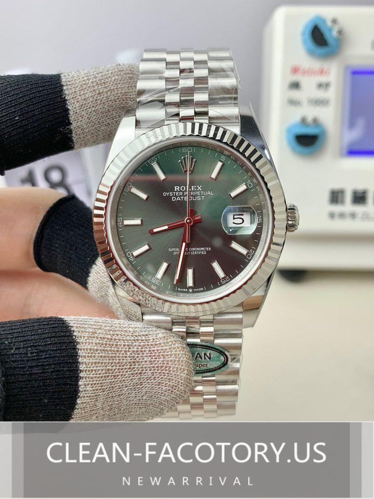 Clean Rolex Datejust Green Dial