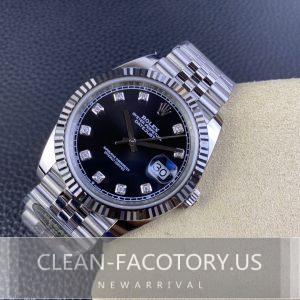 Clean Datejust Black Diamond Dial