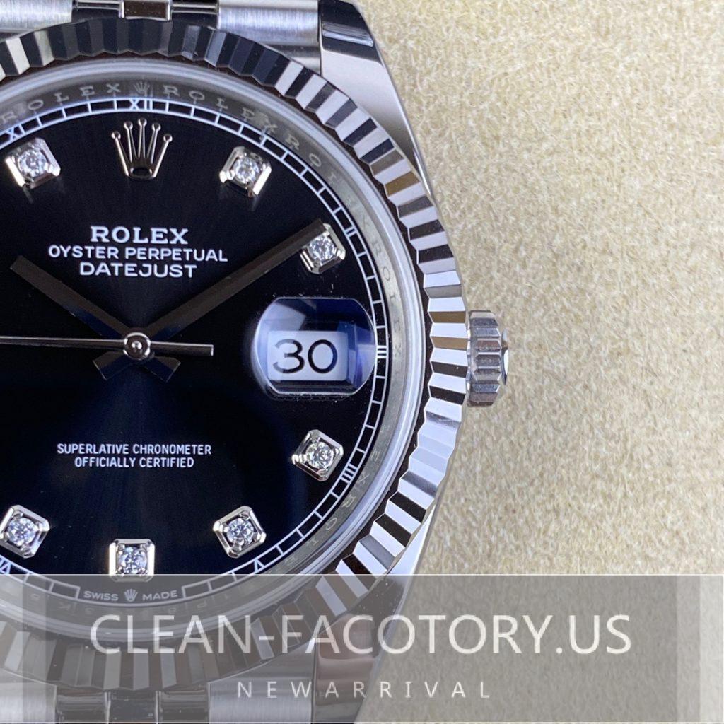 Clean Datejust Black Diamond Dial