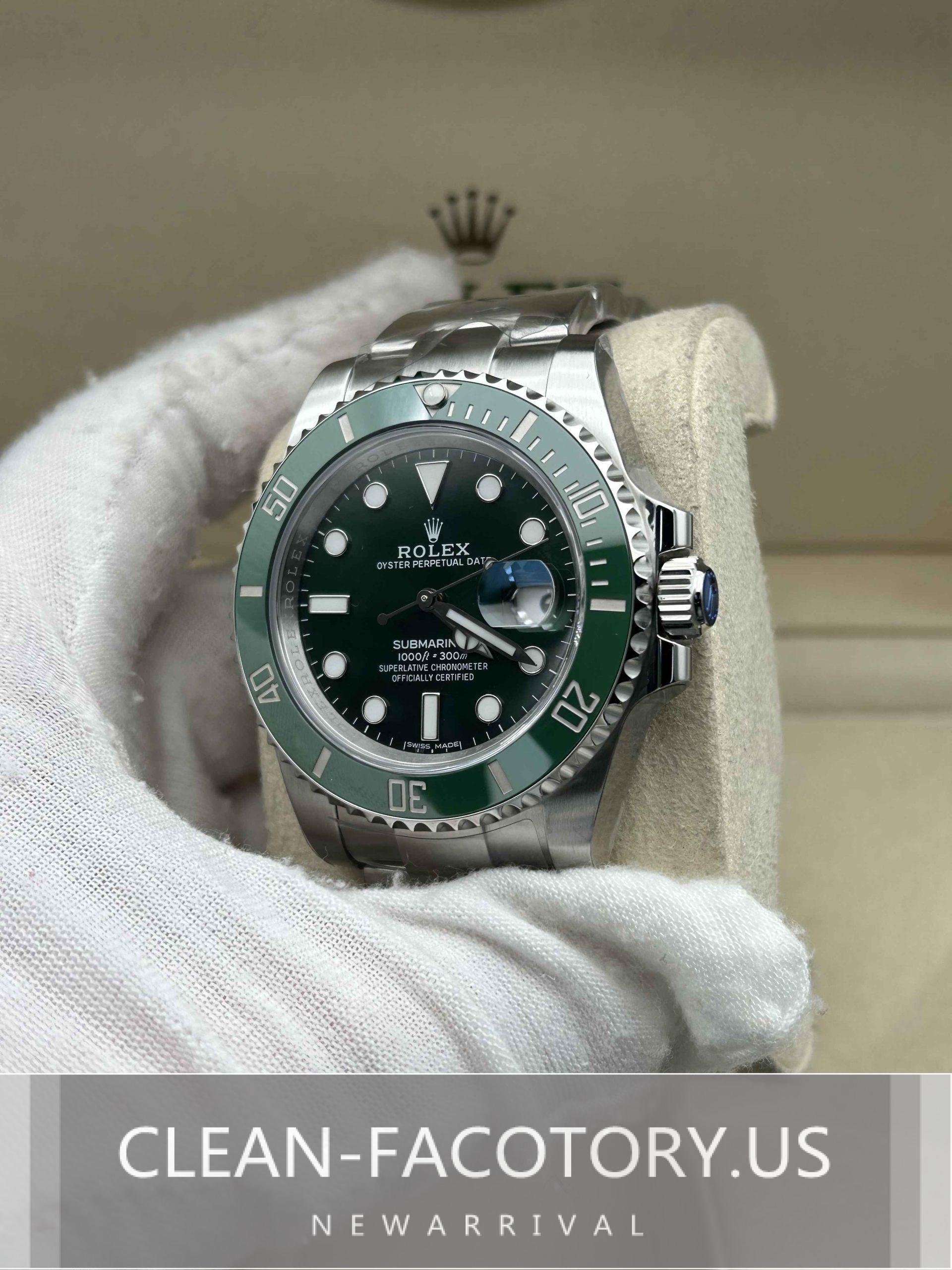 Clean Factory Rolex Green Hulk Submariner